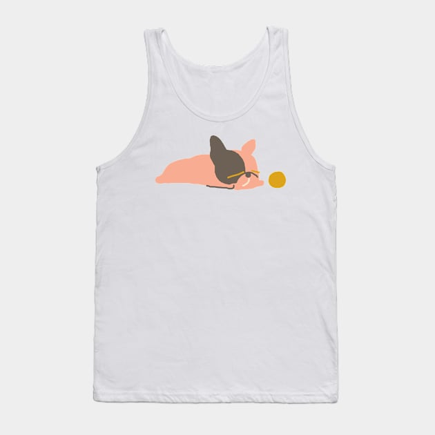 Bored Frenchie Abstract Tank Top by huebucket